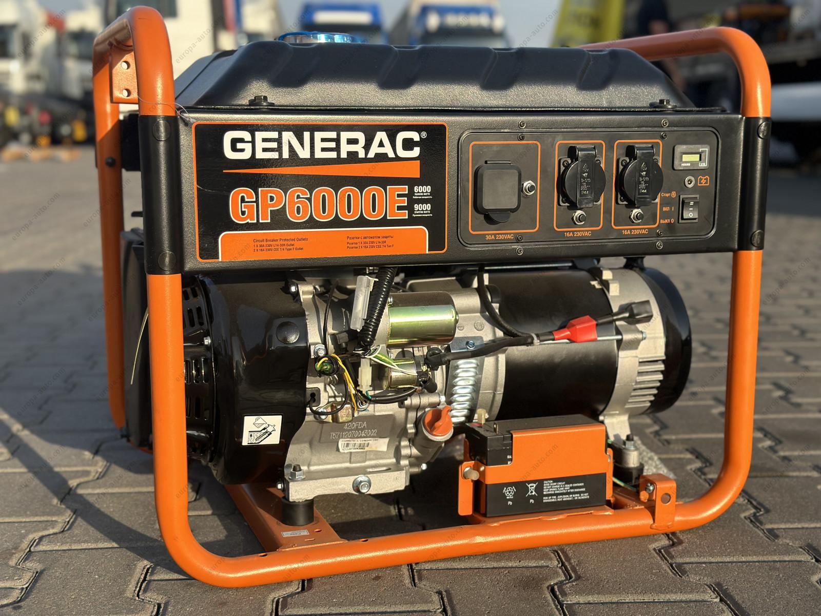 Бензиновий генератор GENERAC GP6000E (6.0-7.2 кВт) - 1