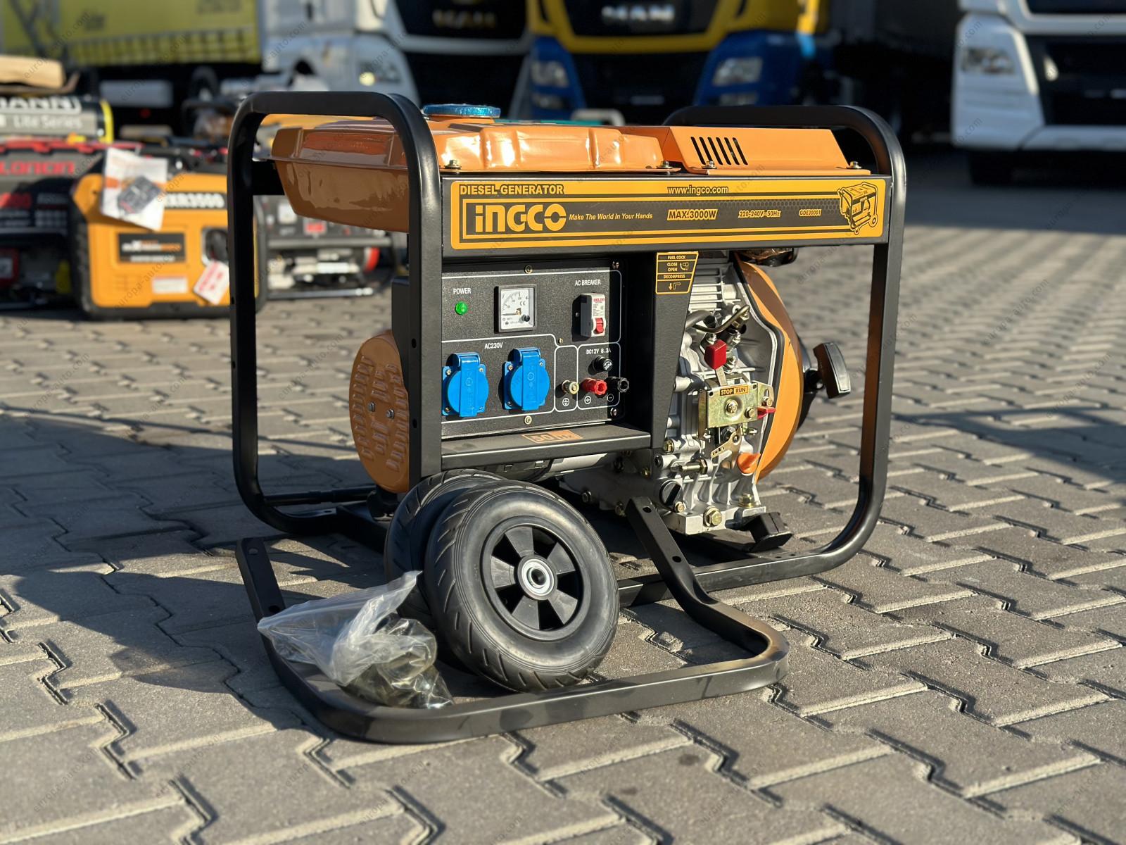 Дизельний генератор INGCO GDE30001 (2.8-3.0 кВт) - 1